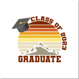 Class of 2023 Retro Sunset Graduate Posters and Art